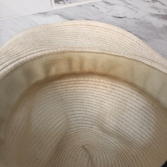 Olive & Pique White Straw Paper Beaded Hat - Picture 7 of 11